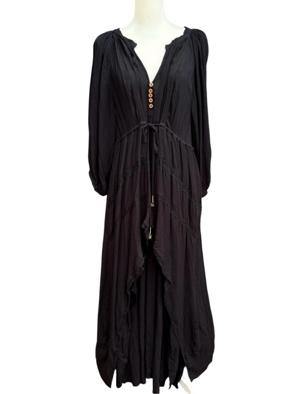 Free People Plenty Of Love Maxi Dress Black - Picture 8 of 11